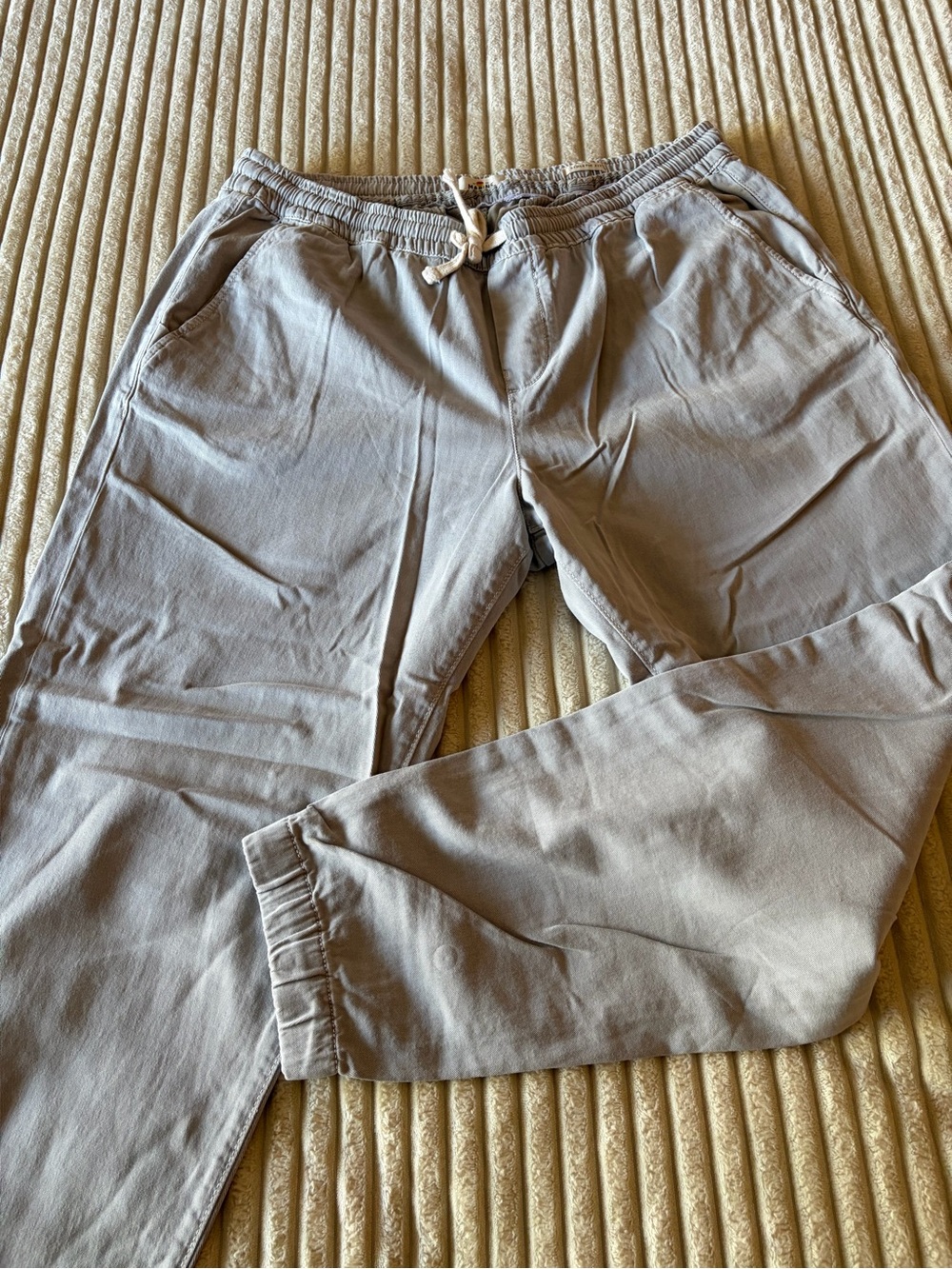 Marine Layer Men's Light Gray Drawstring Joggers